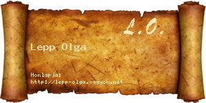 Lepp Olga névjegykártya