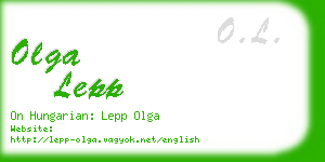 olga lepp business card